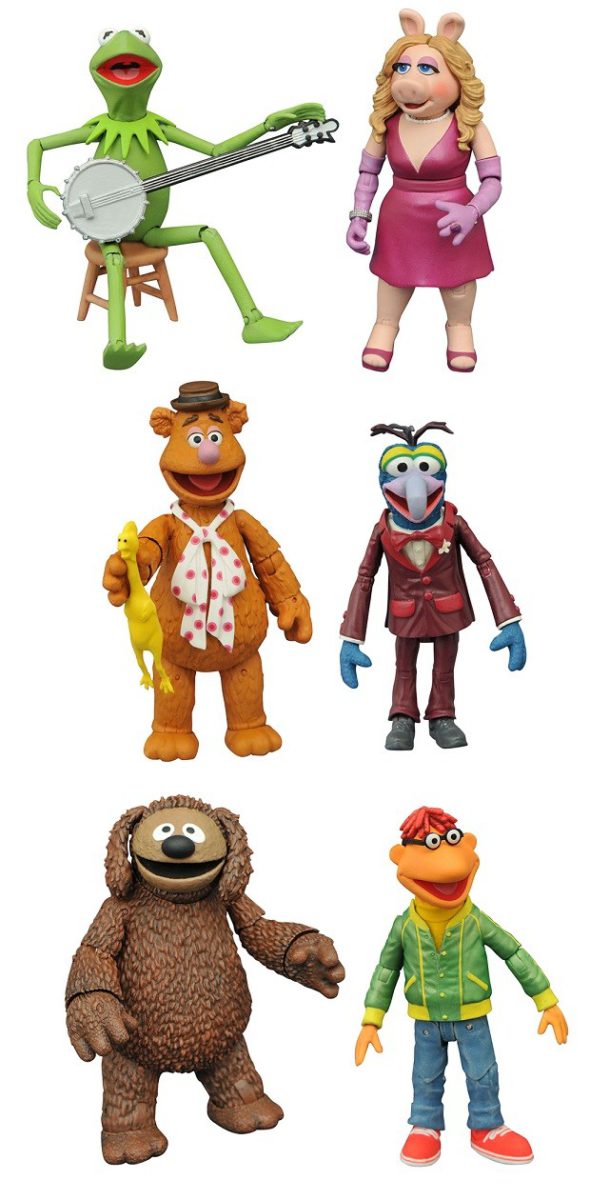 the MUPPETS SELECT: BEST of.. SERIES 1 3-PACK Kermit & Piggy, Gonzo & Fozzie, Scooter & Rowlf SELECT 5" Action Figure DIAMOND SELECT