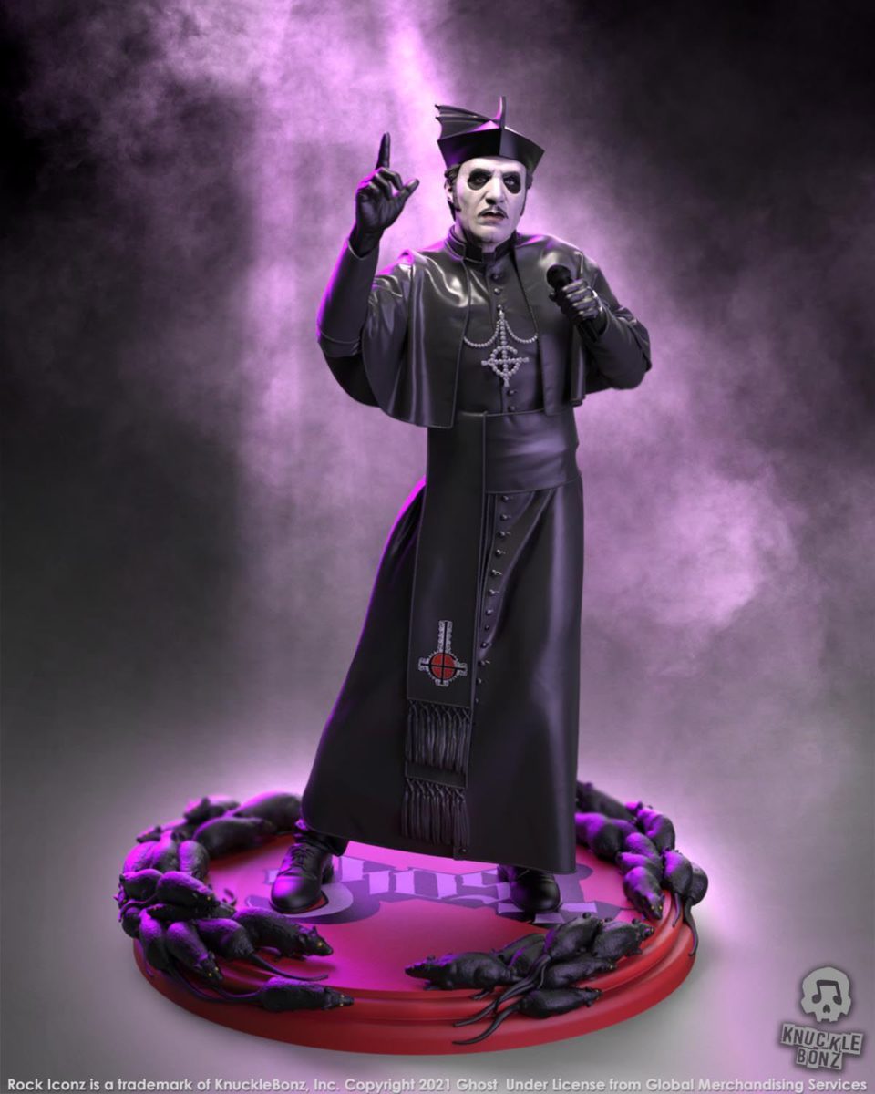 GHOST: Cardinal Copia (Black Cassock) (Lim. 333) ROCK ICONZ 1/9 STATUE KNUCKLEBONZ