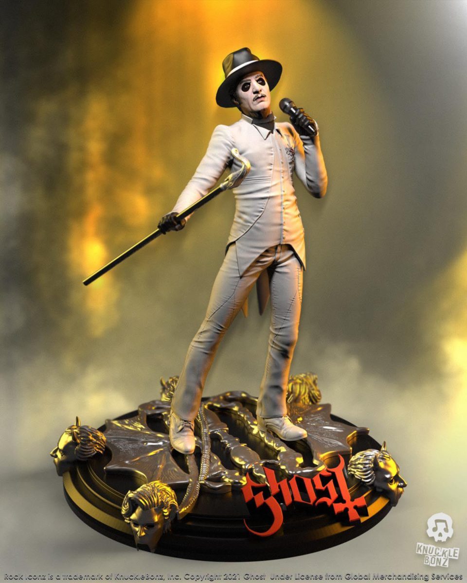 GHOST: Cardinal Copia (White Tuxedo) (Lim. 333) ROCK ICONZ 1/9 STATUE KNUCKLEBONZ