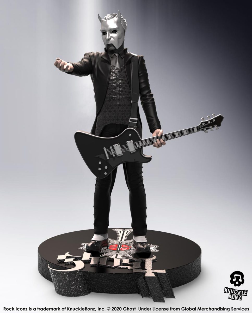 GHOST: NAMELESS GHOUL with BLACK GUITAR (Lim. 3000) ROCK ICONZ 1/9 STATUE KNUCKLEBONZ