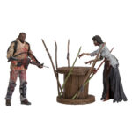 The WALKING DEAD: "MORGAN with Impaled Walker and Spike Trap" Action Figure 13 cm