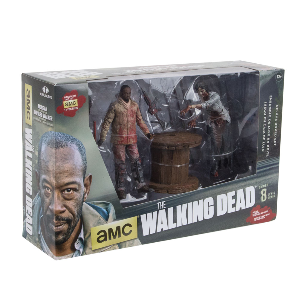 the WALKING DEAD: "MORGAN with Impaled Walker and Spike Trap" Action Figure 13 cm - immagine 3