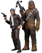 STAR WARS: EPISODE VII - HAN SOLO & CHEWBACCA TWO PACK ARTFX+ 1/10 STATUE KOTOBUKIYA