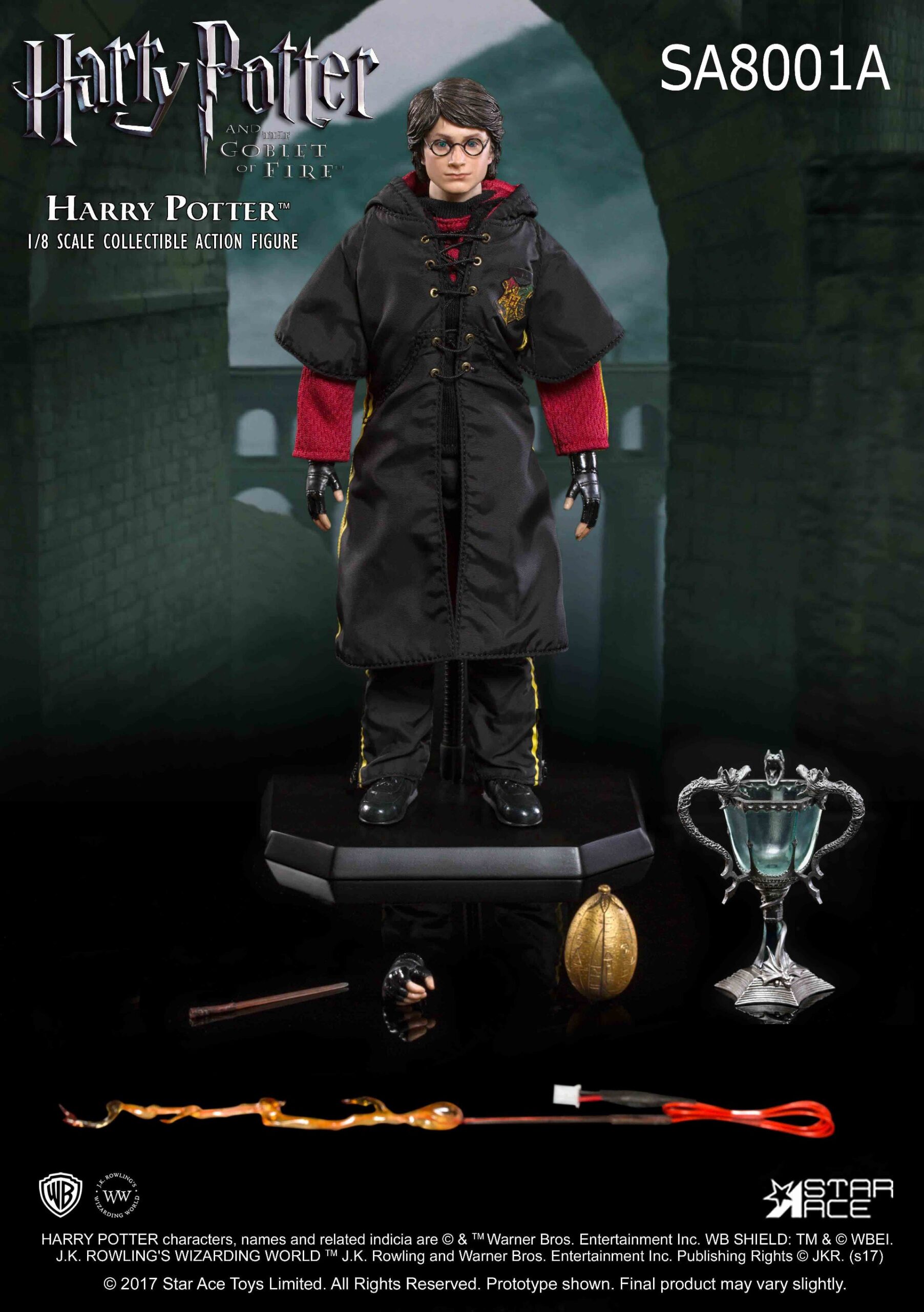 HARRY POTTER: TRIWIZARD TOURNAMENT - HARRY POTTER WAND with FLASH VERSION A 1/8 Action Figure STAR ACE TOYS - immagine 14