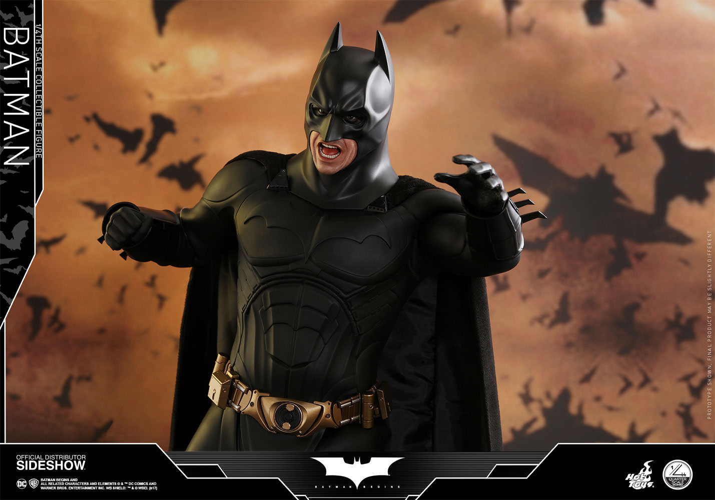 DC COMICS: BATMAN BEGINS - BATMAN (Christian Bale) 1/4 Action Figure 47 cm HOT TOYS - immagine 9