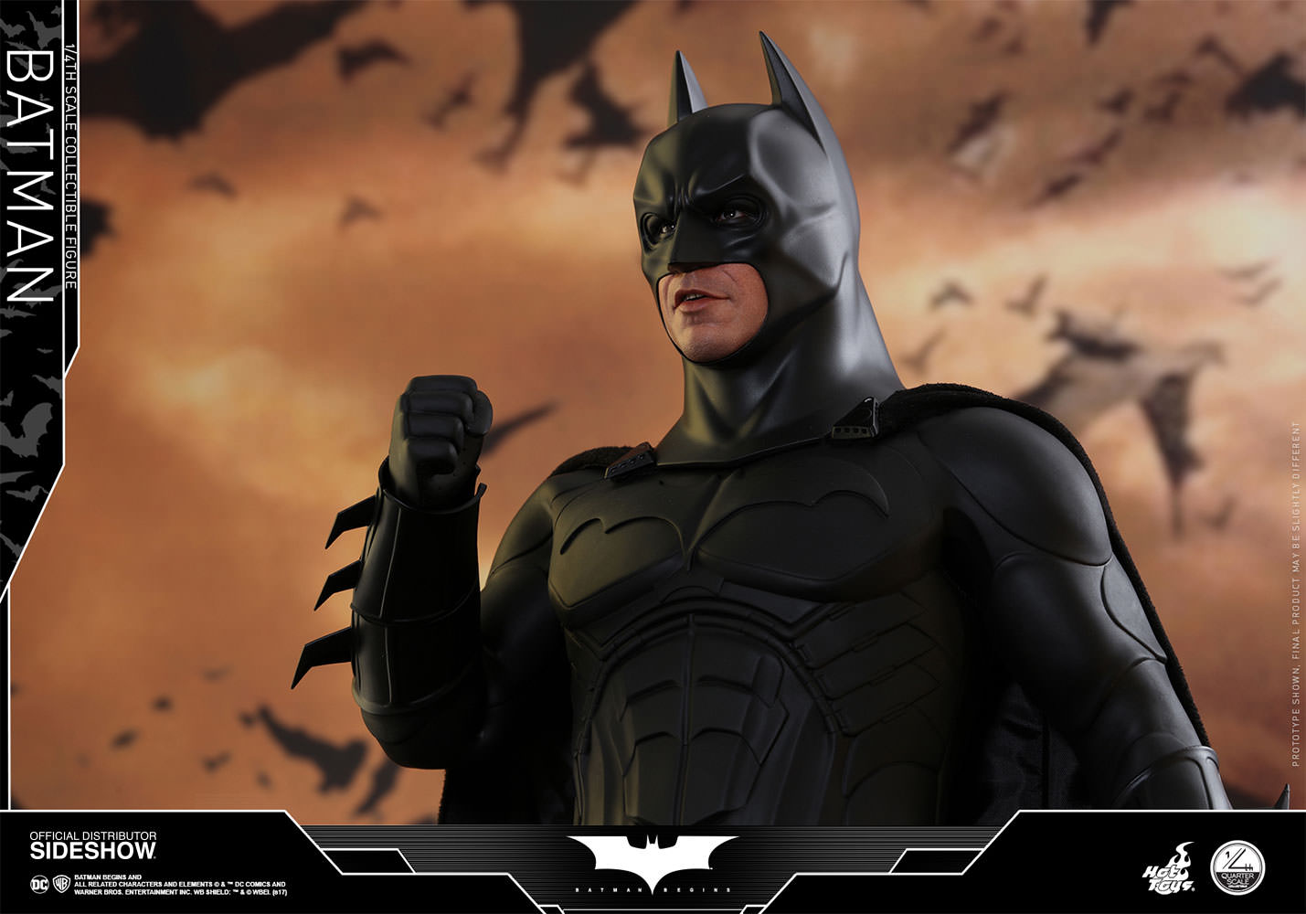 DC COMICS: BATMAN BEGINS - BATMAN (Christian Bale) 1/4 Action Figure 47 cm HOT TOYS - immagine 10