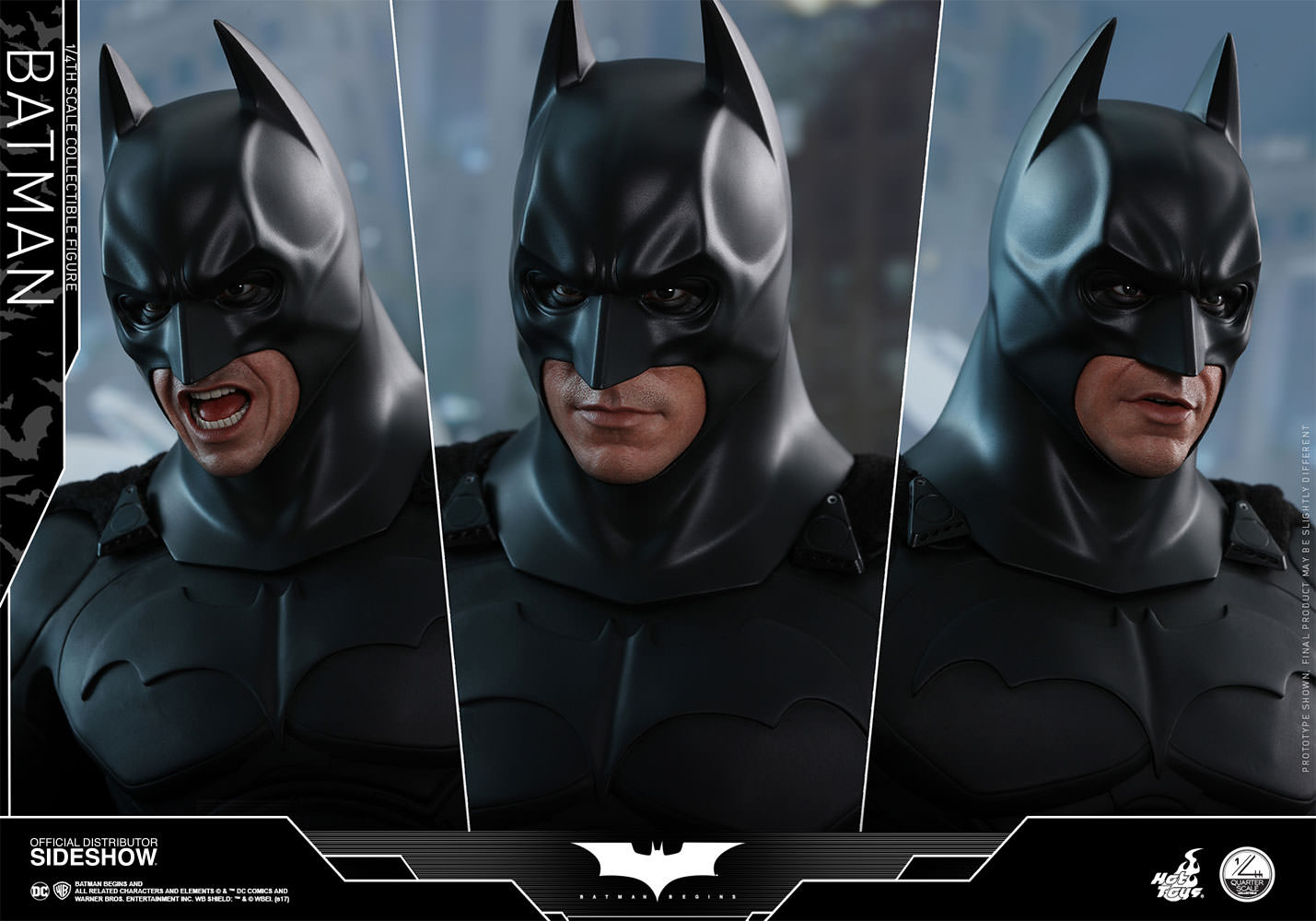 DC COMICS: BATMAN BEGINS - BATMAN (Christian Bale) 1/4 Action Figure 47 cm HOT TOYS - immagine 15