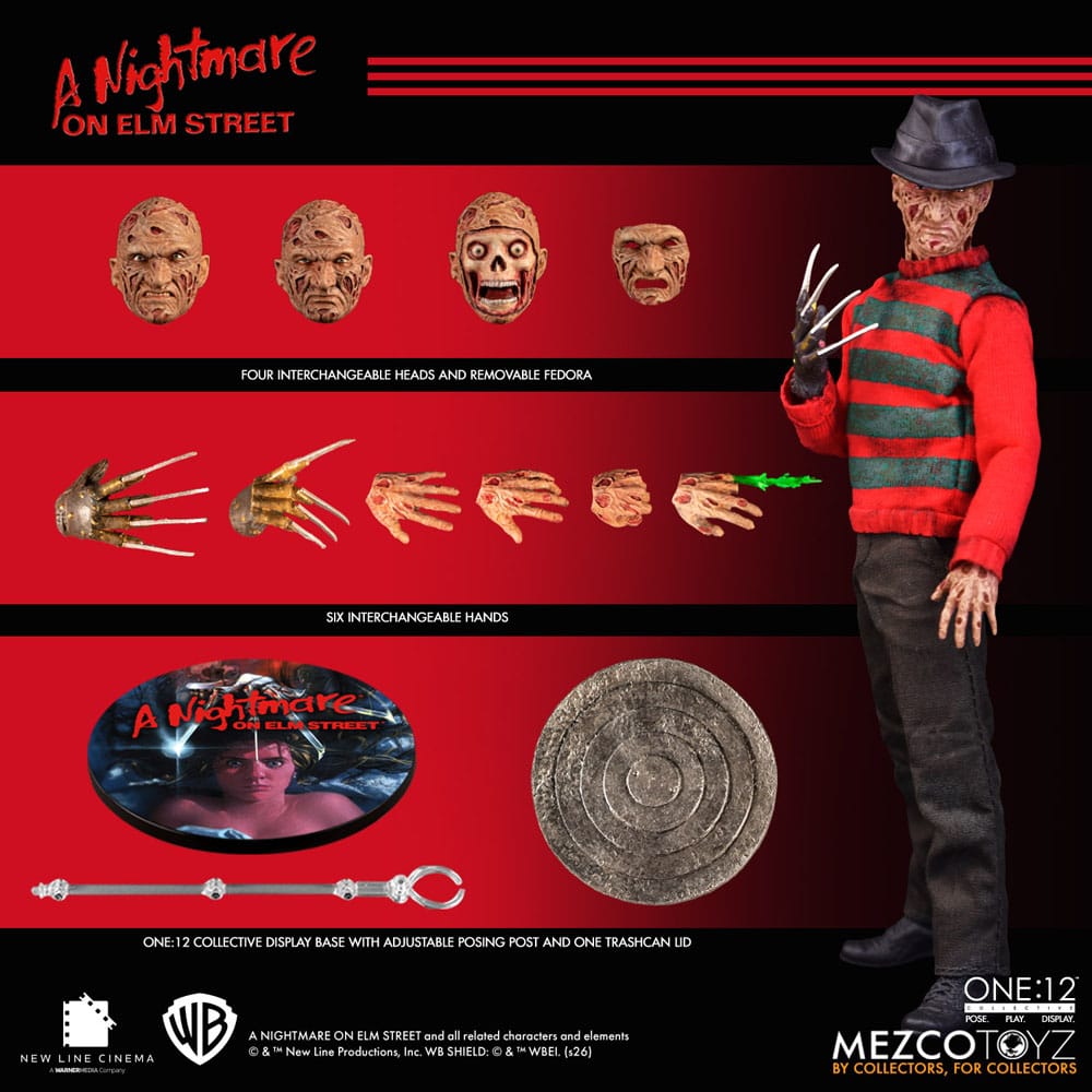 the ONE 12 COLLECTIVE: NIGHTMARE on ELM STREET - FREDDY KRUEGER 1/12 Action Figure 17 cm MEZCO TOYS - immagine 14