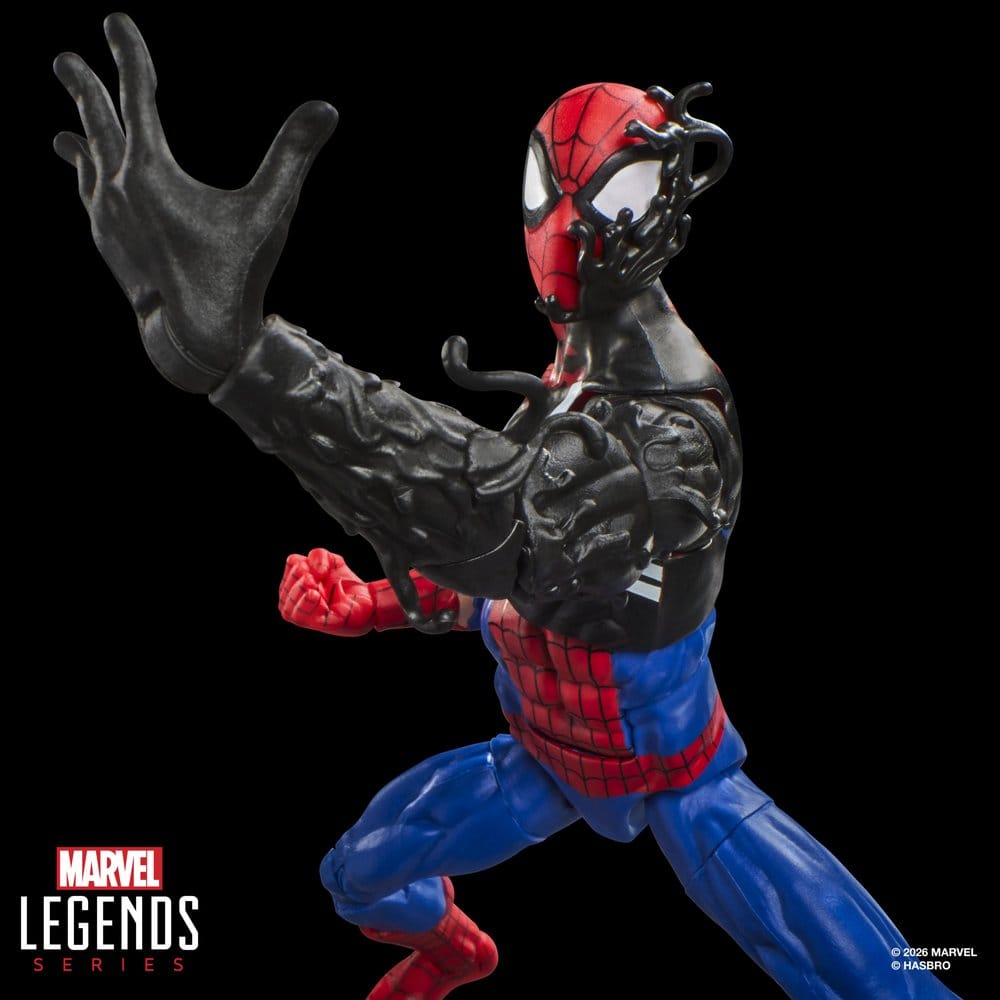 MARVEL: SECRET WARS - MARVEL LEGENDS RETRO SPIDER-MAN (ALIEN COSTUME) 6" Action Figure 15 cm HASBRO - immagine 3