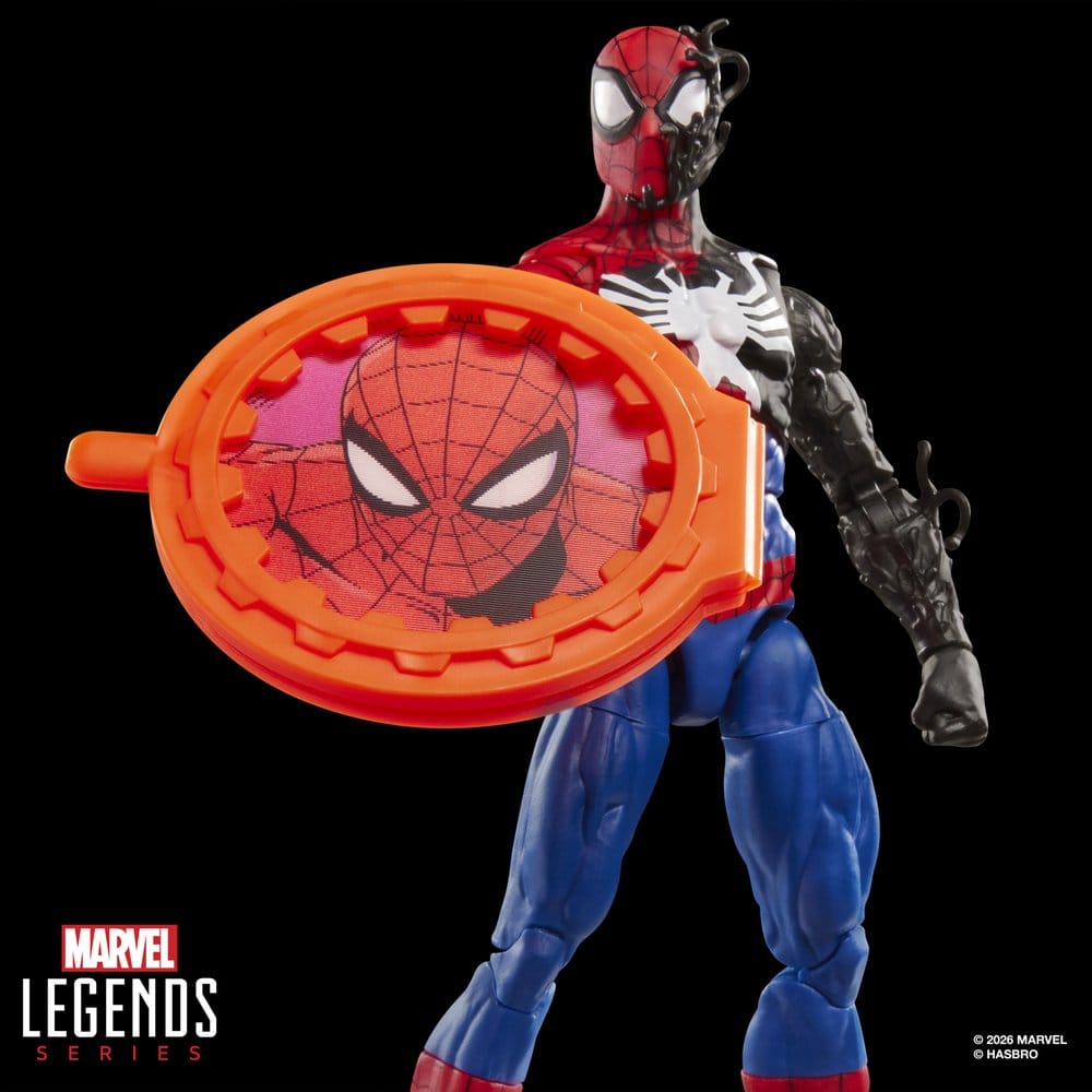 MARVEL: SECRET WARS - MARVEL LEGENDS RETRO SPIDER-MAN (ALIEN COSTUME) 6" Action Figure 15 cm HASBRO - immagine 7