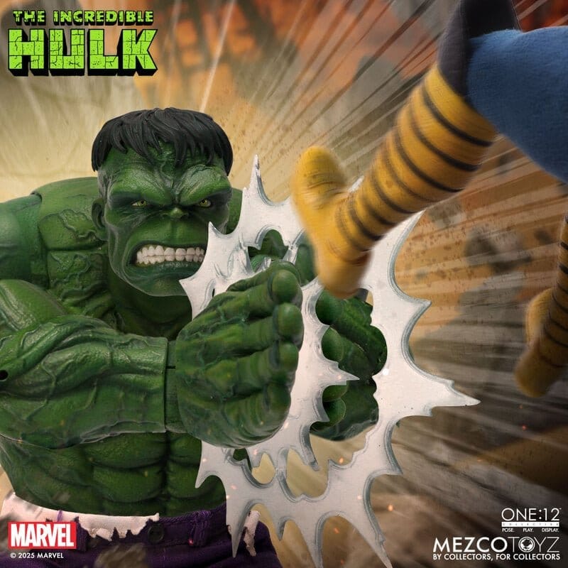 the ONE 12 COLLECTIVE: MARVEL - HULK 1/12 Action Figure 19 cm MEZCO TOYS - immagine 6