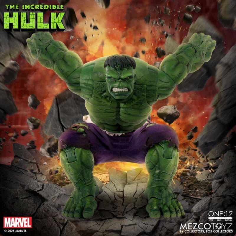 the ONE 12 COLLECTIVE: MARVEL - HULK 1/12 Action Figure 19 cm MEZCO TOYS - immagine 7