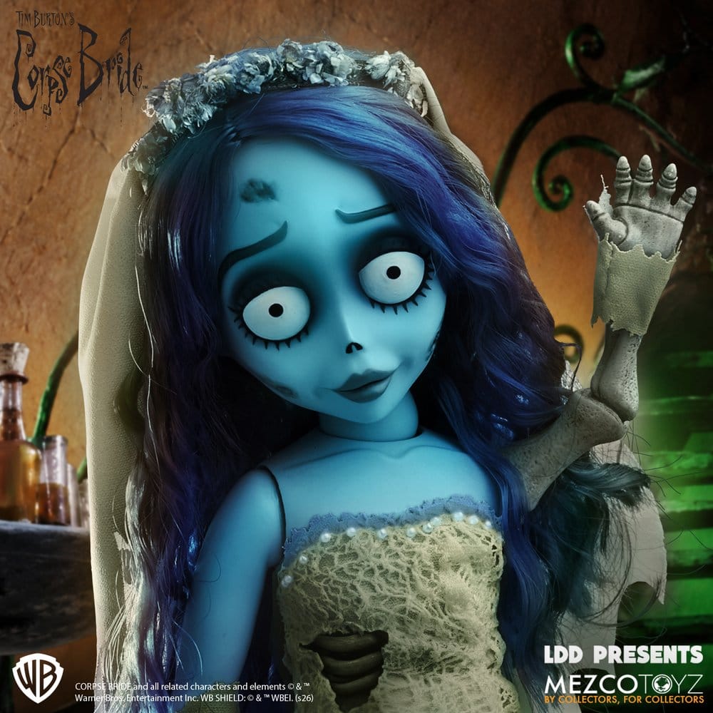 LIVING DEAD DOLLS: CORPSE BRIDE (la SPOSA CADAVERE) - EMILY 10" Doll 25 cm MEZCO TOYS - immagine 6