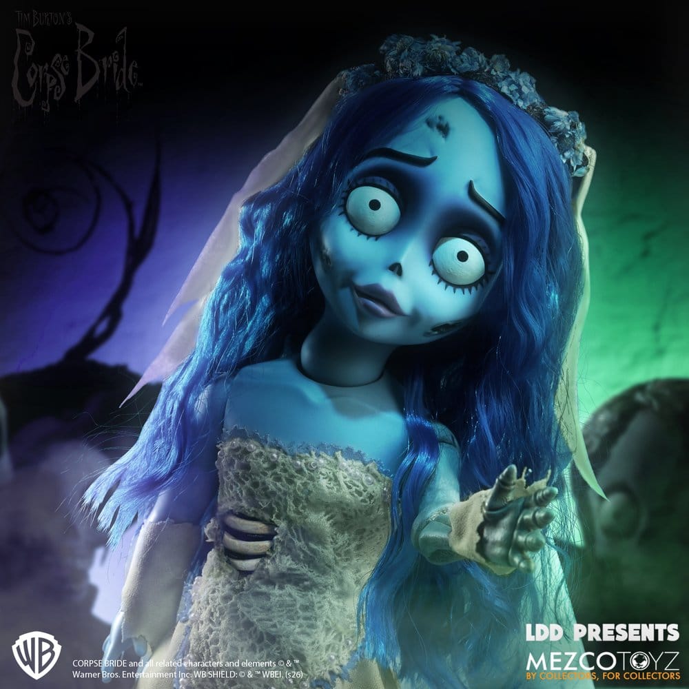 LIVING DEAD DOLLS: CORPSE BRIDE (la SPOSA CADAVERE) - EMILY 10" Doll 25 cm MEZCO TOYS - immagine 7