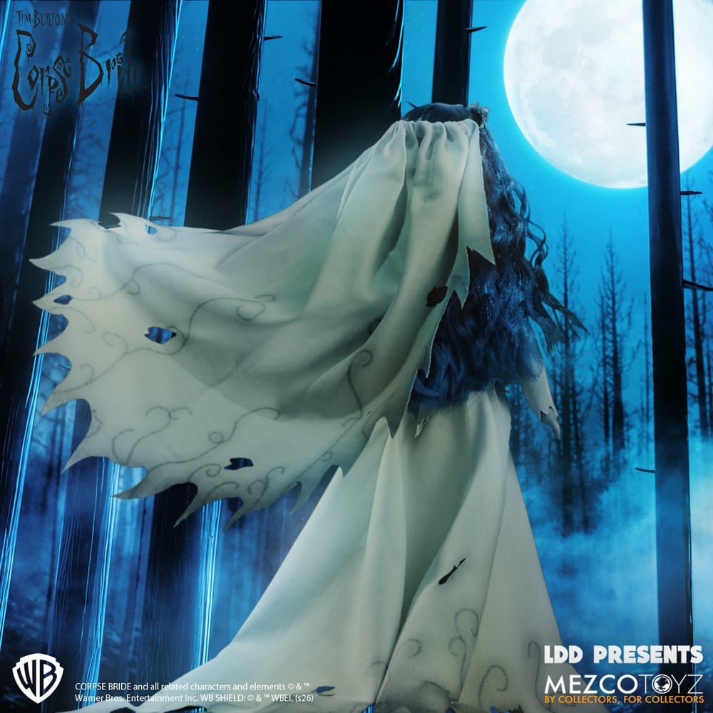 LIVING DEAD DOLLS: CORPSE BRIDE (la SPOSA CADAVERE) - EMILY 10" Doll 25 cm MEZCO TOYS - immagine 8