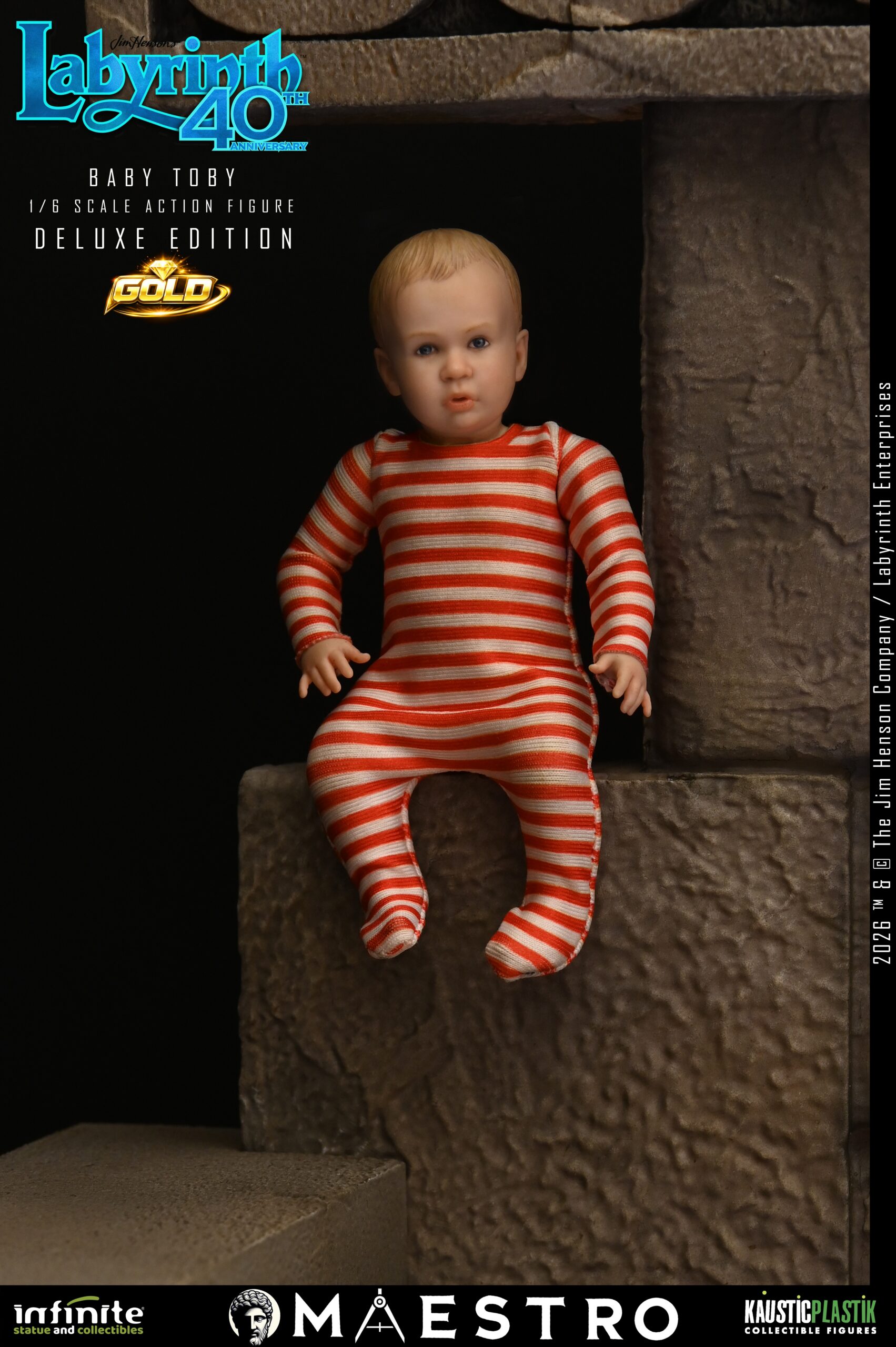 LABYRINTH: "JARETH the GOBLIN KING" (David Bowie) DELUXE GOLD 1/6 Action Figure 30 cm - immagine 19