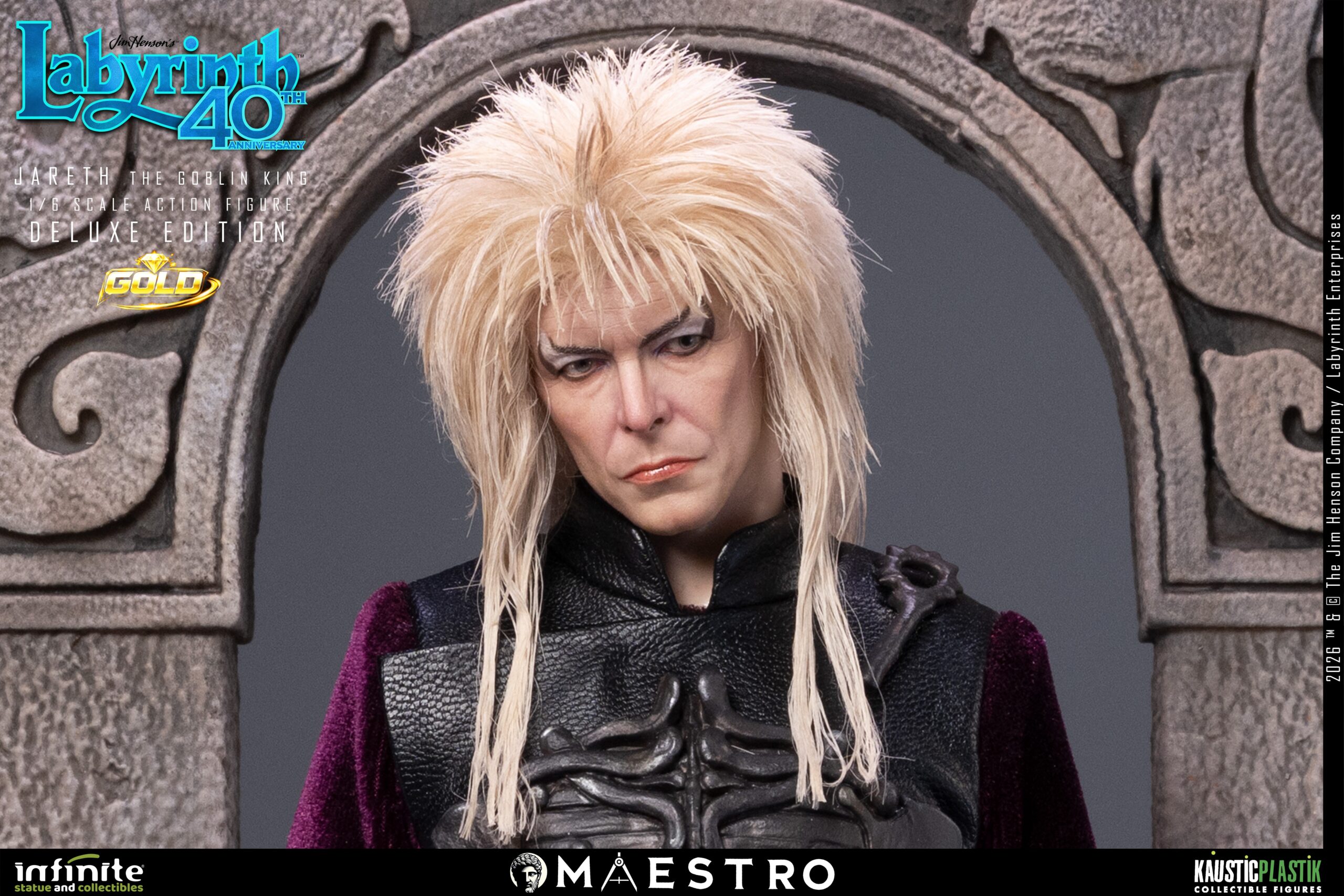 LABYRINTH: "JARETH the GOBLIN KING" (David Bowie) DELUXE GOLD 1/6 Action Figure 30 cm - immagine 21