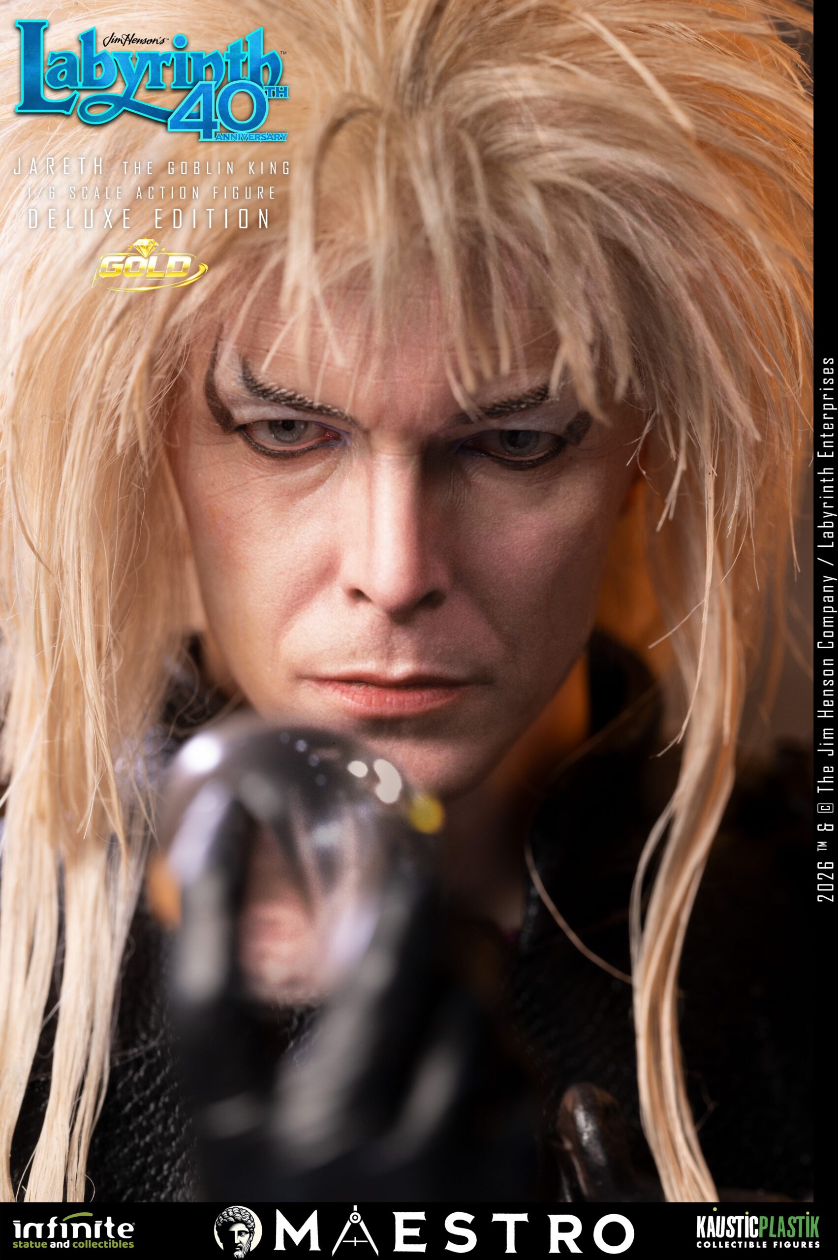 LABYRINTH: "JARETH the GOBLIN KING" (David Bowie) DELUXE GOLD 1/6 Action Figure 30 cm - immagine 17