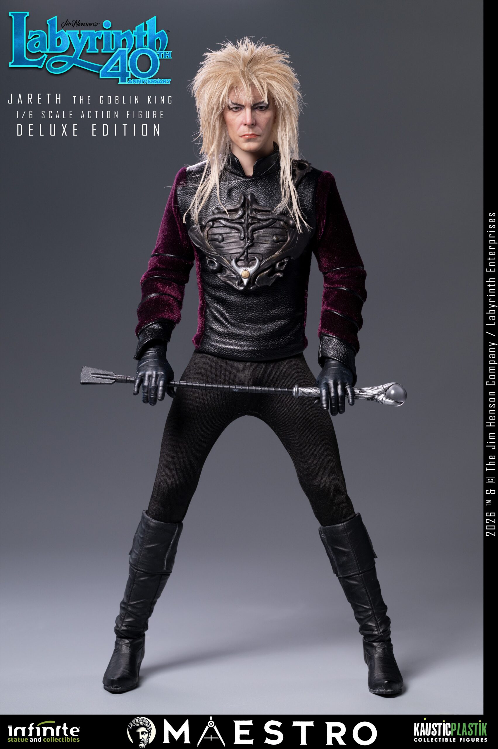 LABYRINTH: "JARETH the GOBLIN KING" (David Bowie) DELUXE 1/6 Action Figure 30 cm - immagine 6