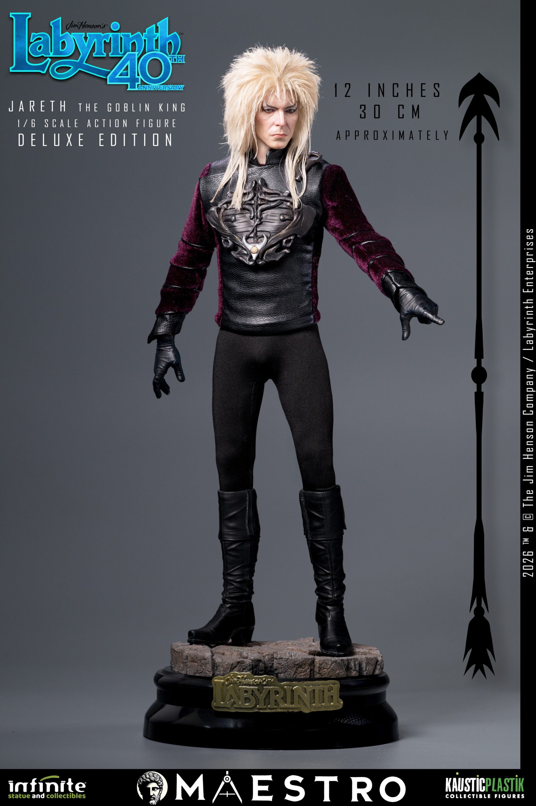LABYRINTH: "JARETH the GOBLIN KING" (David Bowie) DELUXE 1/6 Action Figure 30 cm - immagine 13