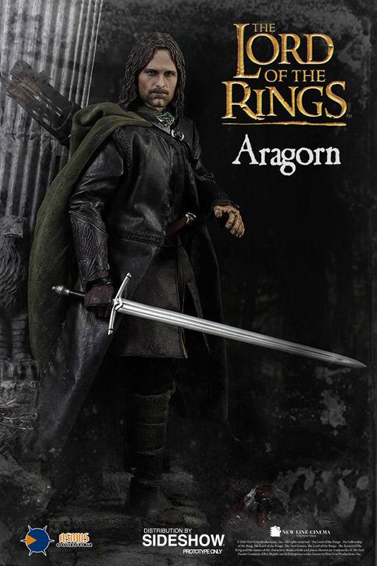 LORD of the RINGS: "The Fellowship of the Ring" - ARAGORN with DIORAMA 1/6 Action Figure 30 cm - immagine 3