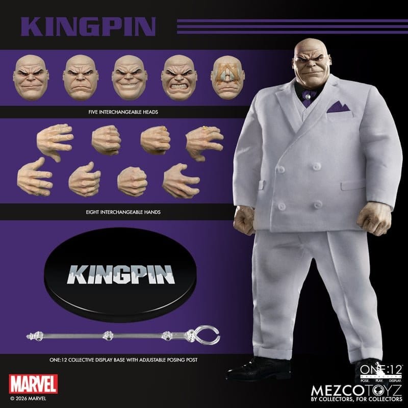 ONE 12 Collective: MARVEL - KINGPIN "Wilson Fisk" 1/12 Action Figure 18 cm - immagine 11