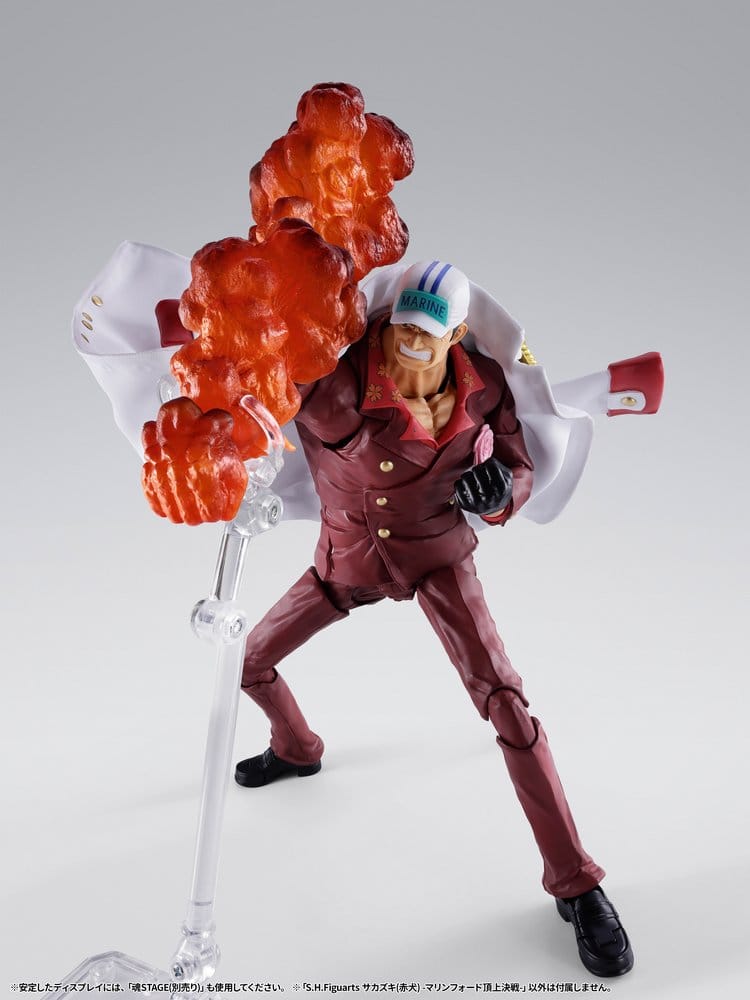 ONE PIECE: SAKAZUKI (Akainu) MARINEFORD S.H. FIGUARTS 20 cm Action Figure - immagine 6